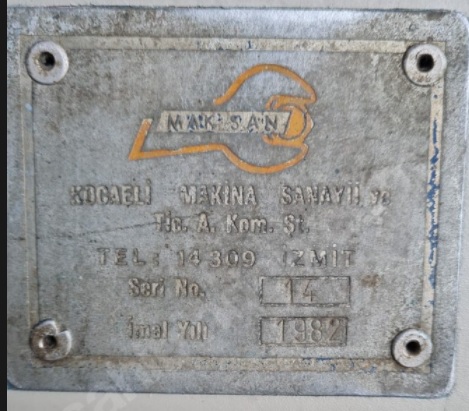 1982 Model 14 seri numaralı ,40 yıllık İmalatımız .İlk günkü gibi sağlam ve fonksiyonel (2024)